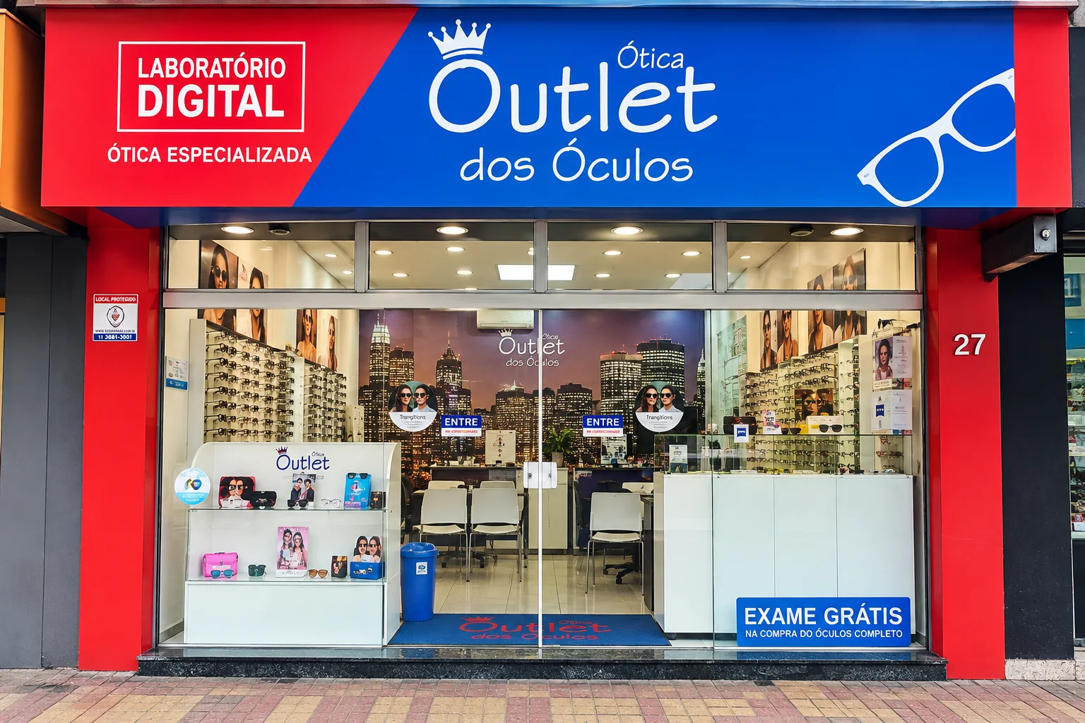 Fachada da Outlet dos Óculos Barueri